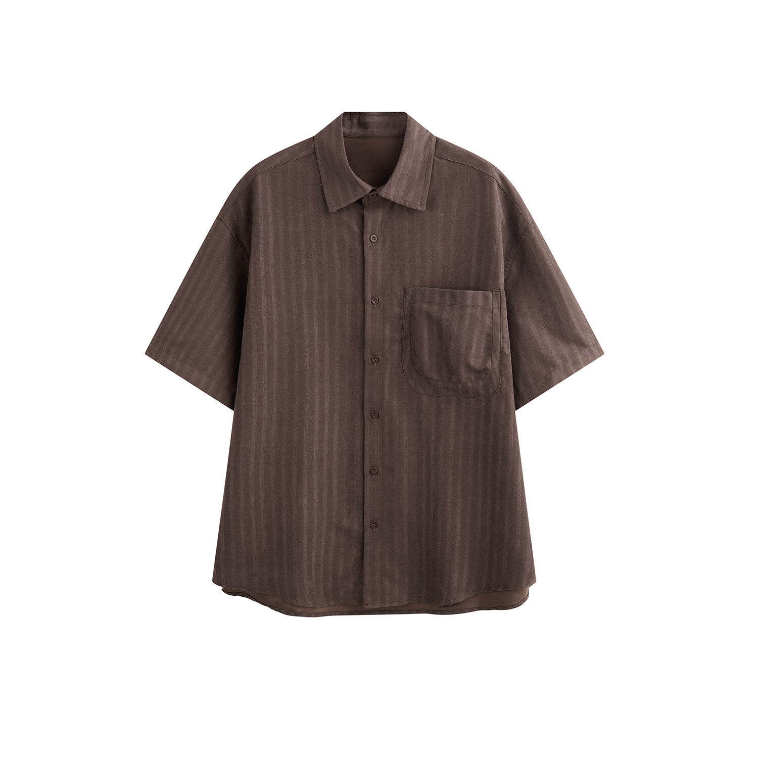 Men's Striped Short Sleeve Button-Down Shirt