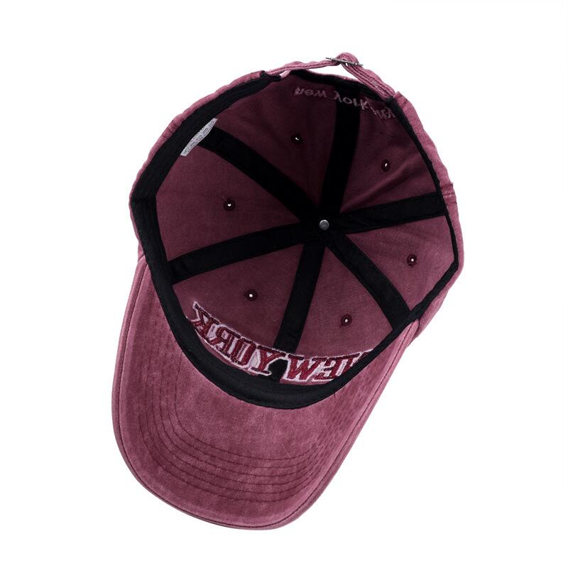 Unisex Vintage Washed Cotton New York Embroidery Baseball Cap