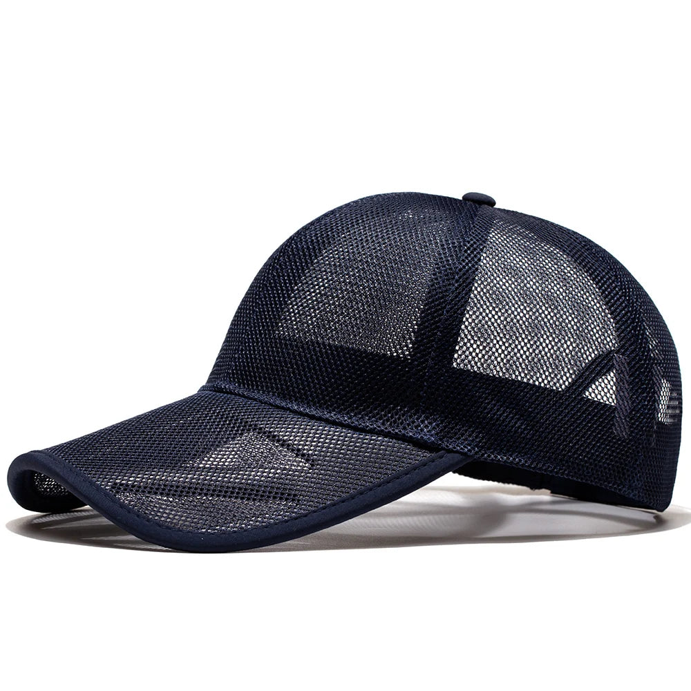 Unisex Big Size Full Mesh Breathable Summer Baseball Cap