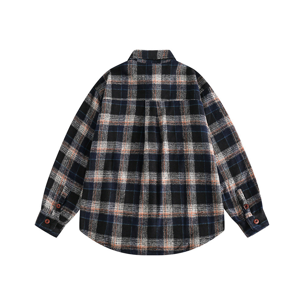 Men's Plaid Long Sleeve Button-Down Shirt