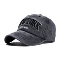 Unisex Vintage Washed Cotton New York Embroidery Baseball Cap