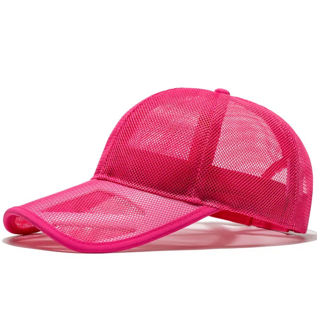 Unisex Big Size Full Mesh Breathable Summer Baseball Cap