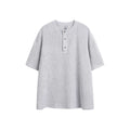 Men's Textured Henley Neck Short Sleeve T-Shirt
