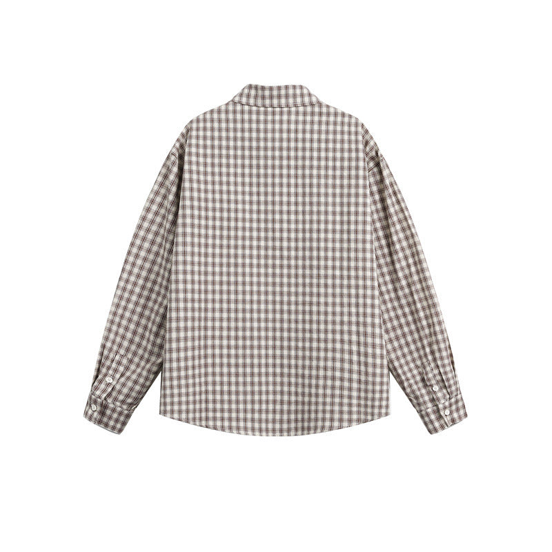 Men's Plaid Long Sleeve Button-Down Shirt