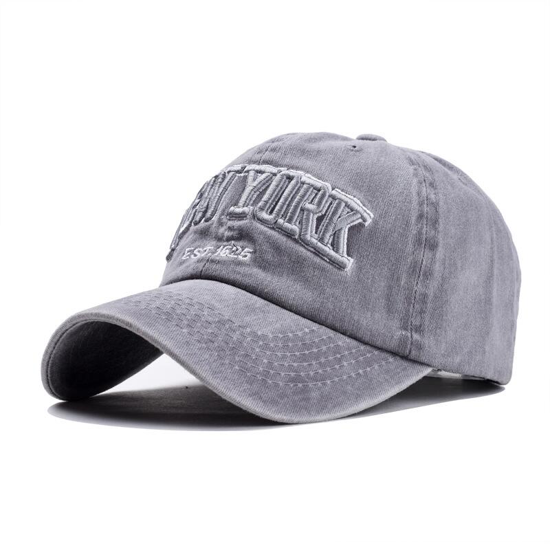 Unisex Vintage Washed Cotton New York Embroidery Baseball Cap