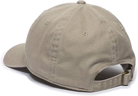 Mountain Embroidered Unstructured Cotton Dad Hat - Khaki