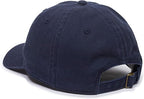 Mountain Embroidered Unstructured Cotton Dad Hat - Navy Blue