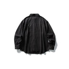 Men's Washed Long Sleeve Denim Casual Button-Down Shirt