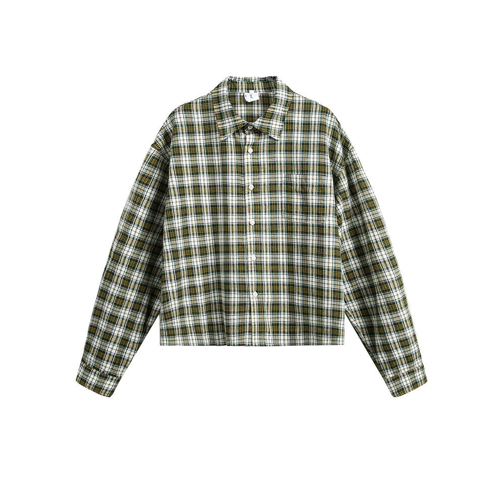 Men's Plaid Long Sleeve Button-Down Shirt