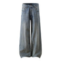 Men's Washed Wide-Leg Loose Fit Denim Jeans