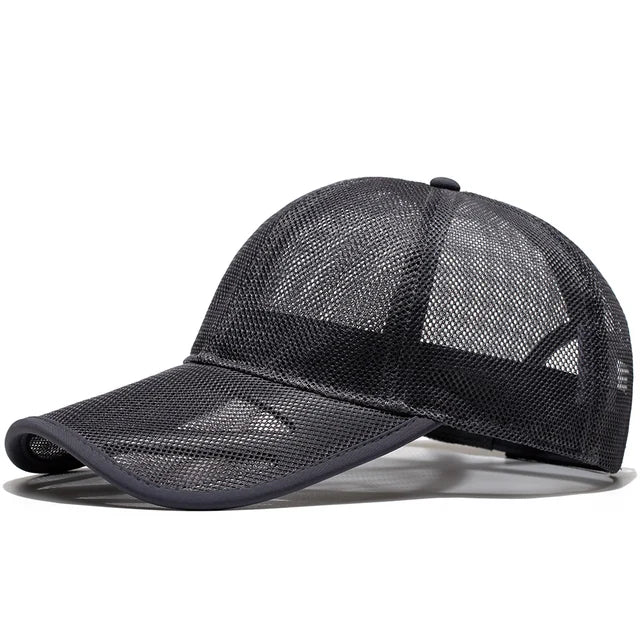 Unisex Big Size Full Mesh Breathable Summer Baseball Cap