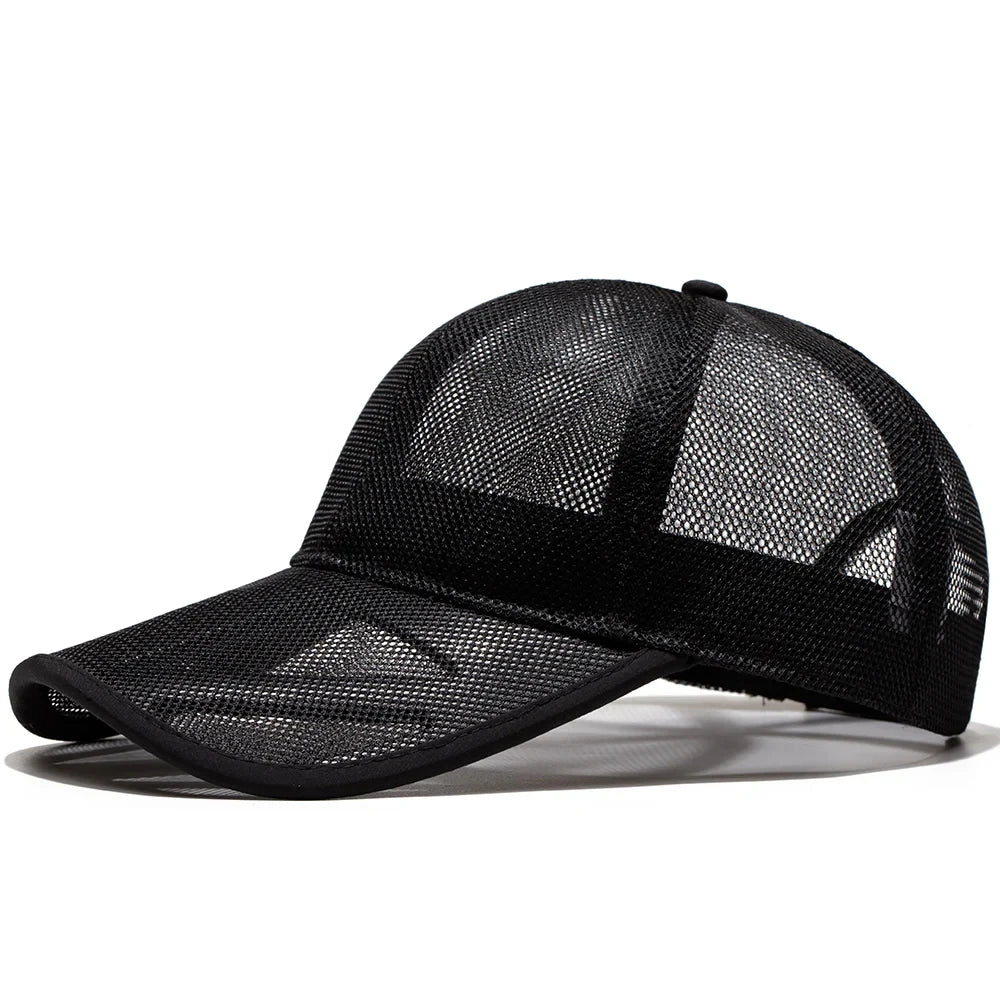 Unisex Big Size Full Mesh Breathable Summer Baseball Cap