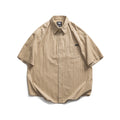 Men's Striped Short Sleeve Button-Down Shirt