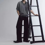 Men's Knitted Cotton Short Sleeve Polo Shirt