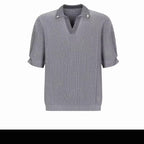 Men's Knitted Cotton Short Sleeve Polo Shirt