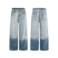 Men's Gradient Washed Wide-Leg Straight Loose Jeans