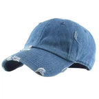 Distressed Denim Baseball Cap