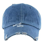 Distressed Denim Baseball Cap