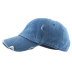 Distressed Denim Baseball Cap