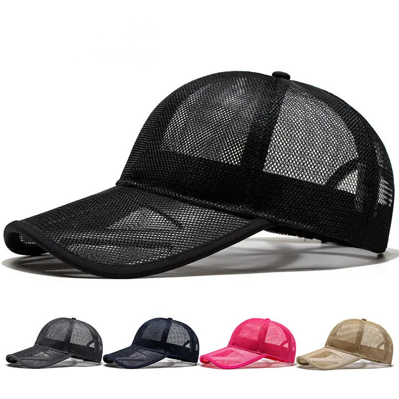 Unisex Big Size Full Mesh Breathable Summer Baseball Cap