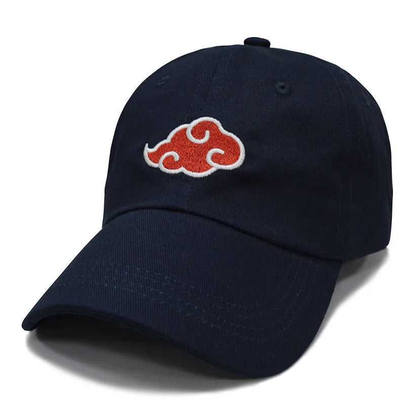 Anime Naruto Akatsuki Red Cloud Embroidered Baseball Cap