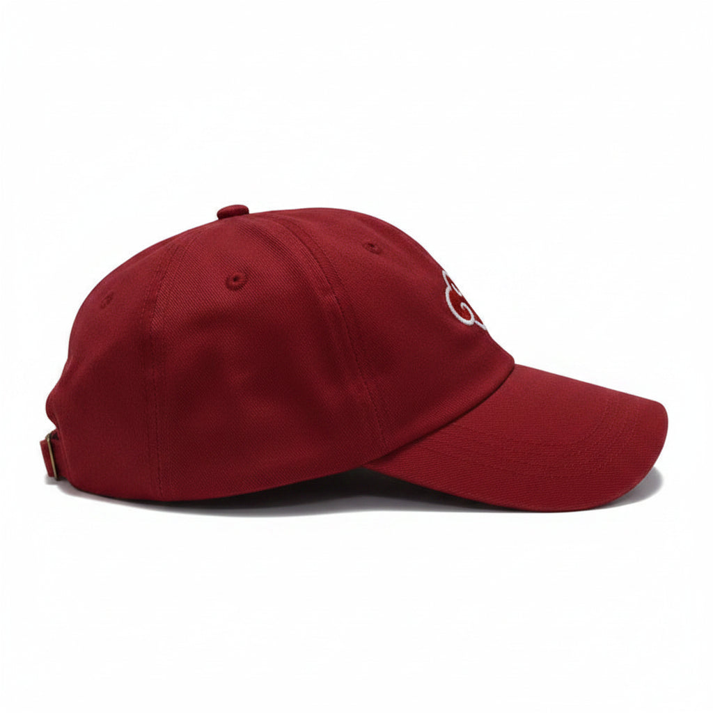 Collection of baseball caps in various colors on a white background