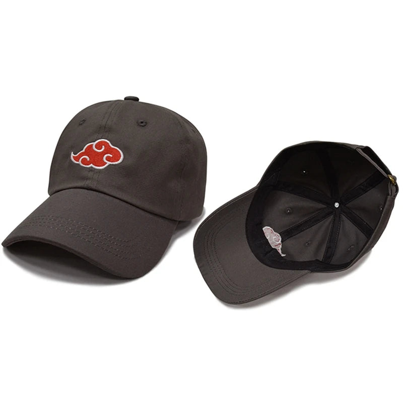 Anime Naruto Akatsuki Red Cloud Embroidered Baseball Cap