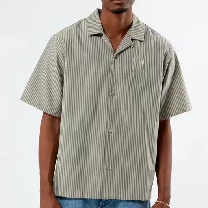 Men's Striped Short Sleeve Shirt