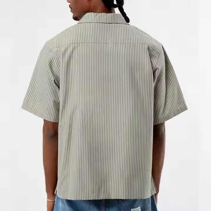 Men's Striped Short Sleeve Shirt