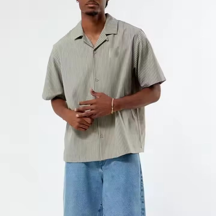 Men's Striped Short Sleeve Shirt