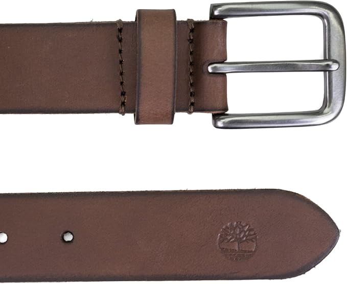 Timberland Men's 35MM Classic Leather Belt - Dark Brown