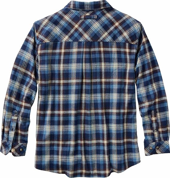 Men's Long Sleeve Plaid Flannel Shirt - Gunsmoke Plaid