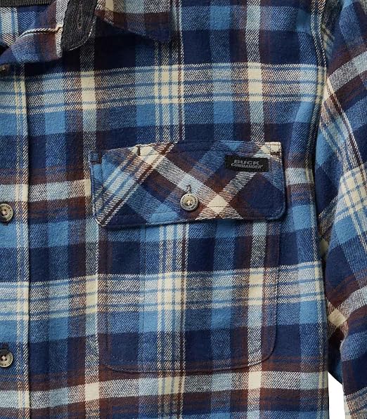 Men's Long Sleeve Plaid Flannel Shirt - Gunsmoke Plaid