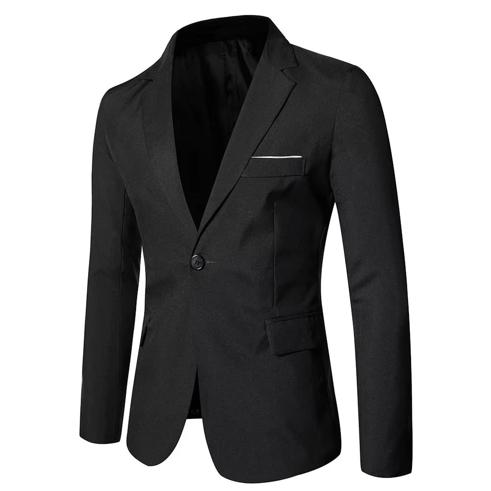Men's Single-Breasted Polyester Suit