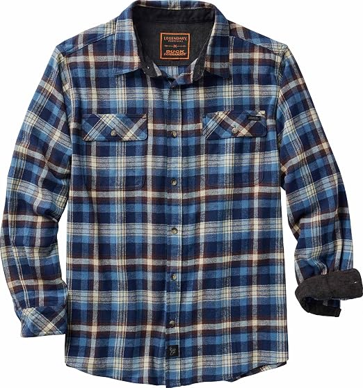 Men's Long Sleeve Plaid Flannel Shirt - Gunsmoke Plaid