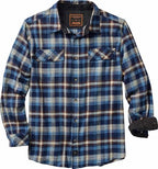 Men's Long Sleeve Plaid Flannel Shirt - Gunsmoke Plaid