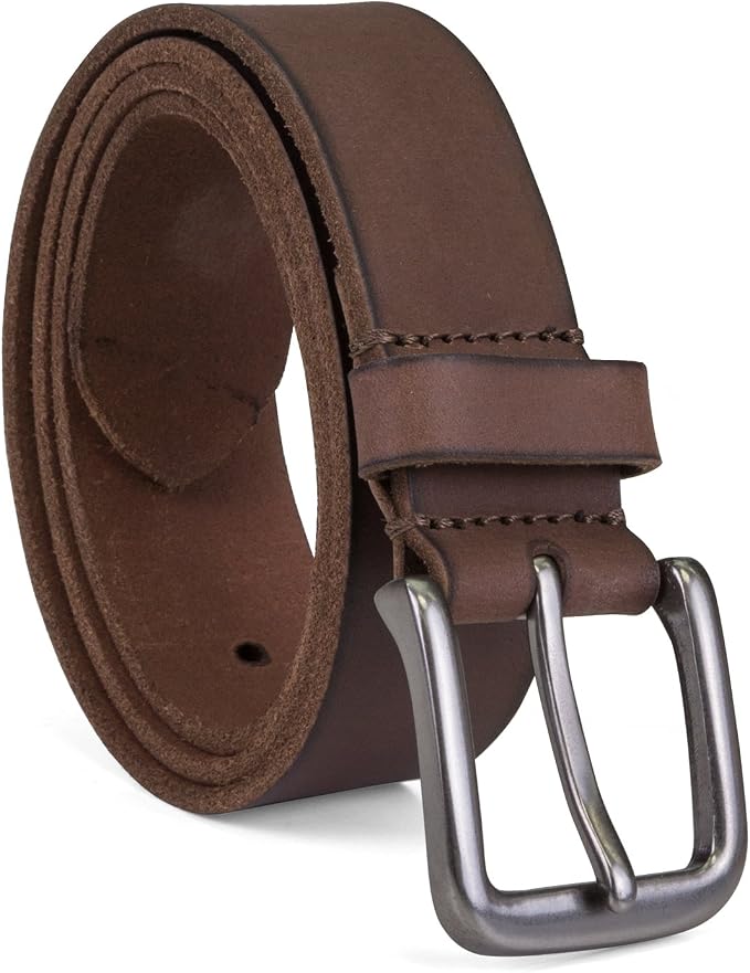 Timberland Men's 35MM Classic Leather Belt - Dark Brown